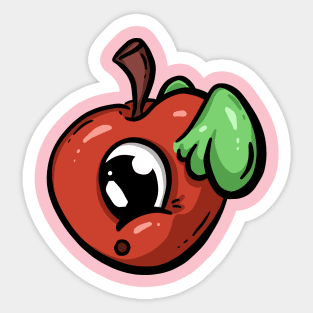 Cute Flying Cherry Cartoon Illustration Sticker